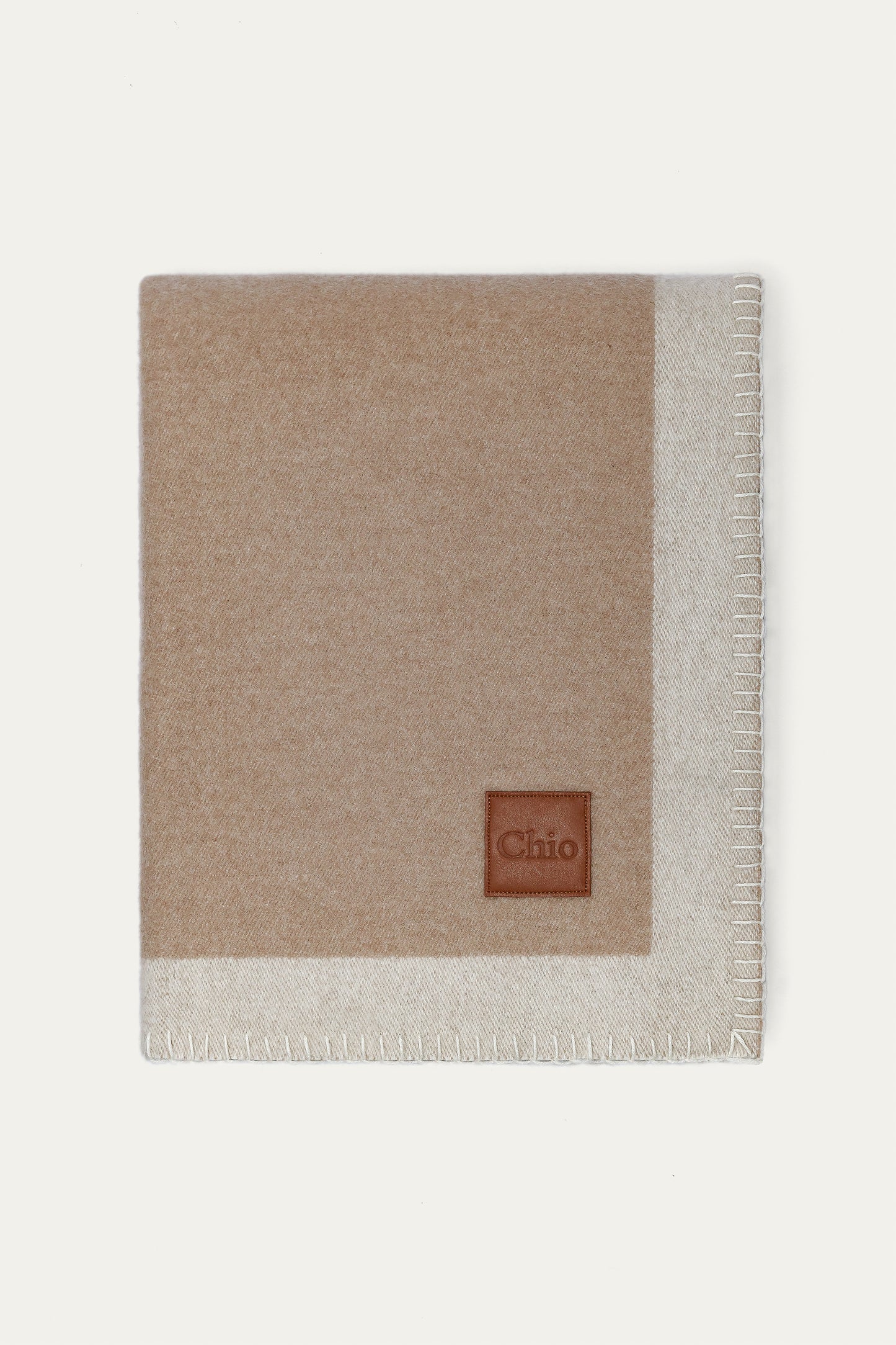 London Throw - Light Tan / Ivory